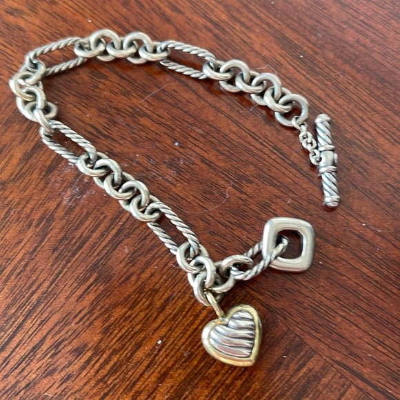 DAVID YURMAN HEART TOGGLE BRACELET sterling silver and 18k - Picture 1 of 6